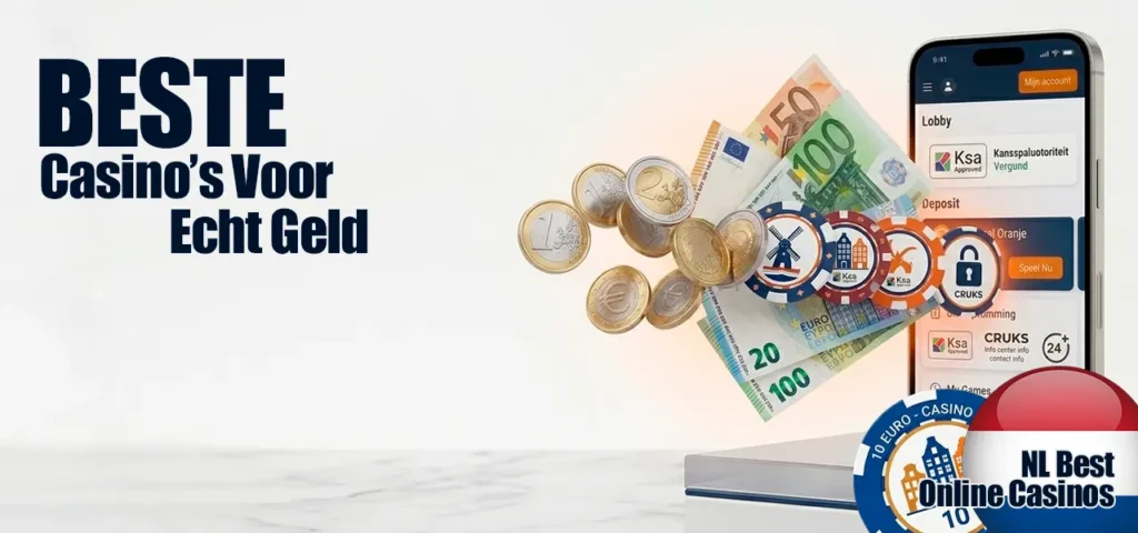 Spelen met echt geld in de beste en veiligste online casino's NL.